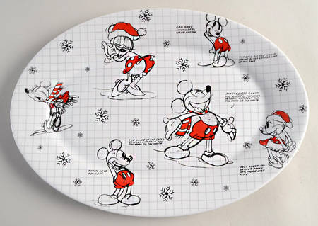 Christmas Sketchbook 14" Oval Serving Platter