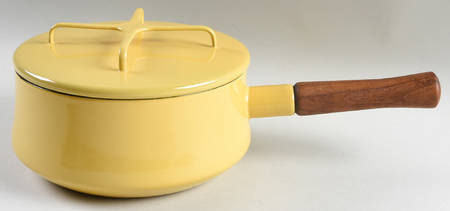 Kobenstyle Yellow 2 Quart Metal Covered Saucepan