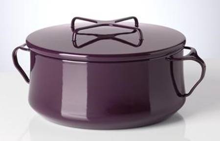 Kobenstyle Plum 4 Quart Metal Covered Casserole