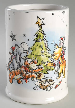 Pooh Christmas Cookie Jar No Lid