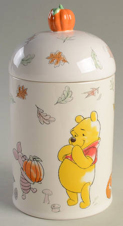 Winnie the Pooh Falling Leaves Cookie Jar & Lid by Zrike