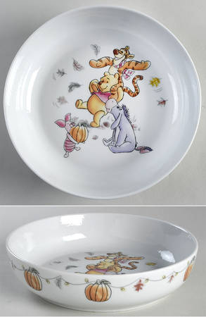 Winnie the Pooh Falling Leaves Individual Dinner Bowl by Zrike