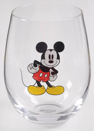 Mickey Classic Gold Glassware Stemless Wine