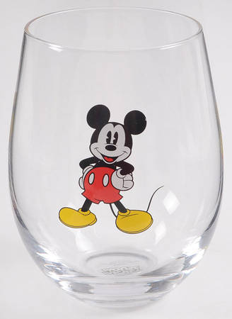 Mickey Classic Gold Glassware Stemless Wine