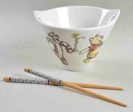 Winnie the Pooh 95 Years Exploring a Classic Noodle Bowl & Chopsticks Set