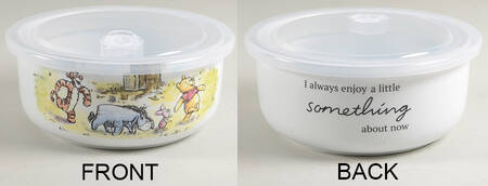 Winnie the Pooh 95 Years Exploring a Classic 32 Oz Round Plastic Microwave Bowl w/Vent Lid