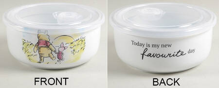 Winnie the Pooh 95 Years Exploring a Classic 26 Oz Round Plastic Microwave Bowl & Vented Lid