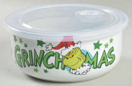 The Grinch (Miscellaneous) 32 Oz Round Plastic Microwave Bowl w/Vent Lid