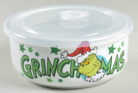 The Grinch (Miscellaneous) 16 Oz Round Plastic Microwave Bowl w/Vent Lid