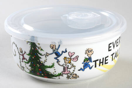 The Grinch (Miscellaneous) 16 Oz Round Plastic Microwave Bowl & Vented Lid