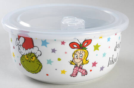 The Grinch (Miscellaneous) 32 Oz Round Plastic Microwave Bowl w/Vent Lid