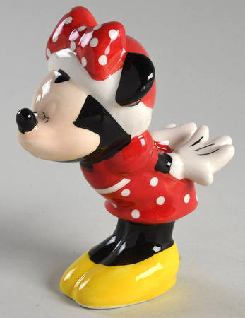 Mickey and Minnie Christmas Fun Figural Salt Shaker