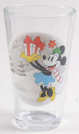 Mickey and Minnie Christmas Fun 16 Oz Glassware Tumbler