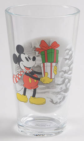 Mickey and Minnie Christmas Fun 16 Oz Glassware Tumbler