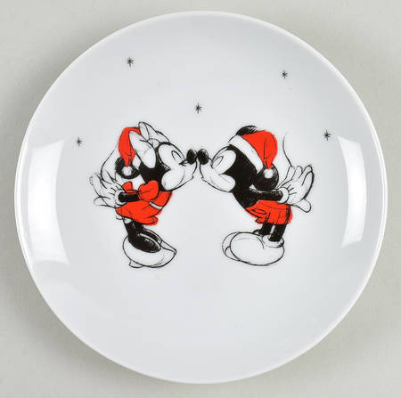 Mickey and Minnie Christmas Fun Appetizer Plate