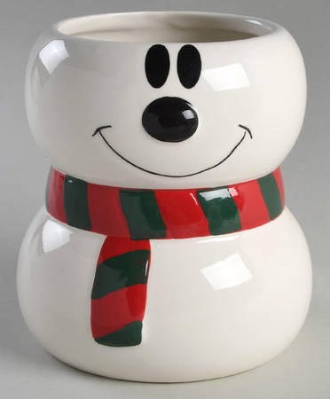 Mickey and Minnie Christmas Fun Figural Cookie Jar No Lid