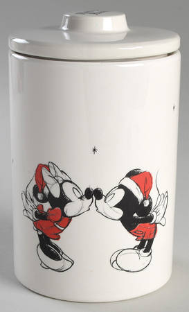 Mickey and Minnie Christmas Fun Cookie Jar & Lid