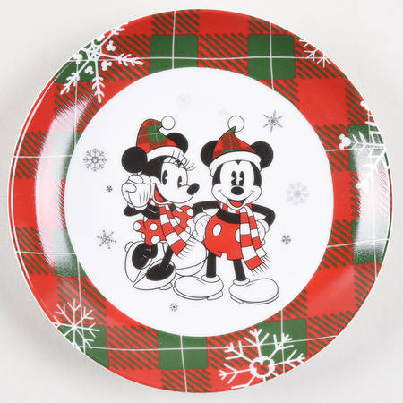Mickey and Minnie Christmas Fun Appetizer Plate