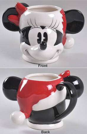 Mickey and Minnie Christmas Fun Figural Mug