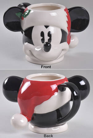 Mickey and Minnie Christmas Fun Figural Mug