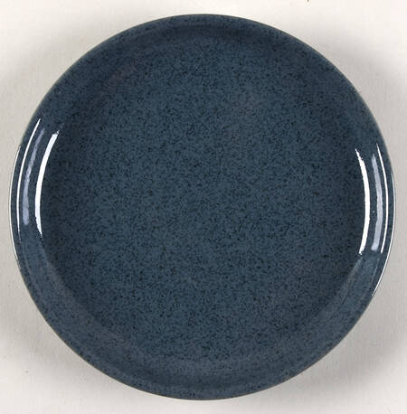 Dark Grey Speckle Salad Plate