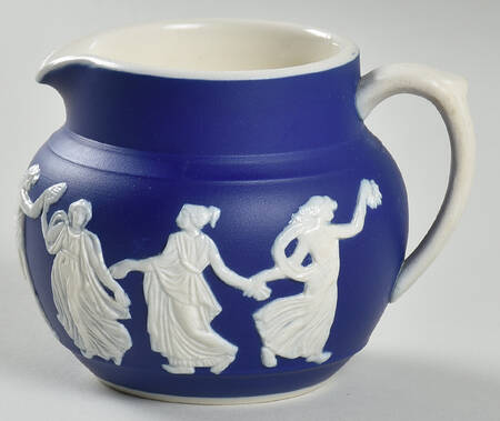 Jasper Ware-Cream on Dark Blue by Dudson