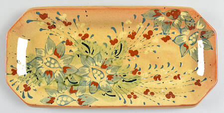 Corsica Pottery Art 14" Rectangular Tray by Sud & Co Provence Pottery