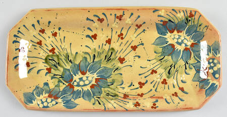 Corsica Pottery Art 14" Rectangular Tray by Sud & Co Provence Pottery