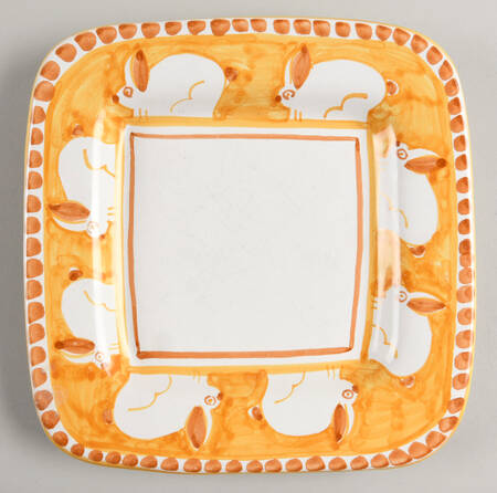 Ravello Yellow Square Luncheon Plate
