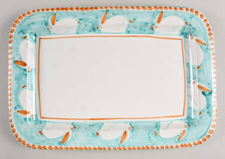 Ravello Green 17" Rectangular Serving Platter