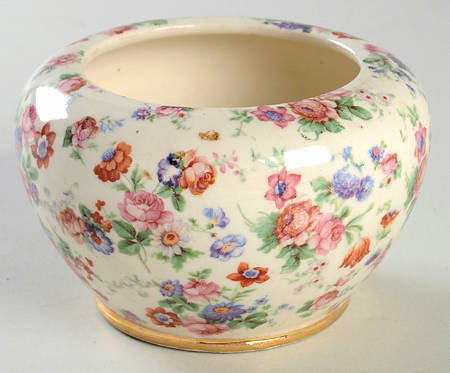 DORSET (CHEERY CHINTZ, GOLD TRIM) Cachepot No Lid