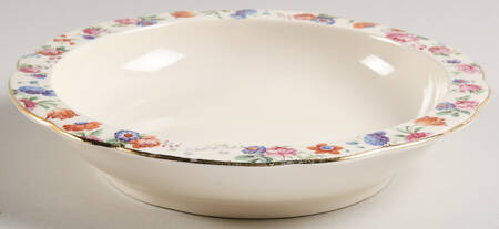 DORSET (CHEERY CHINTZ, GOLD TRIM) Muffin Dish No Lid