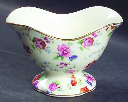 DORSET (CHEERY CHINTZ, GOLD TRIM) Open Sugar Bowl