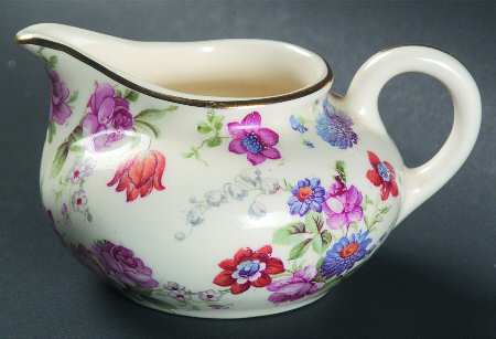 DORSET (CHEERY CHINTZ, GOLD TRIM) Individual Creamer