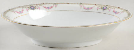 EAM3 (CREAM RIM) 10" Oval Vegetable Bowl