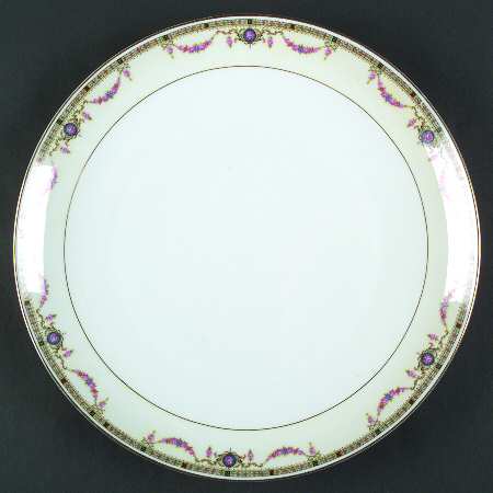 EAM3 (CREAM RIM) 12" Chop Plate (Round Platter)