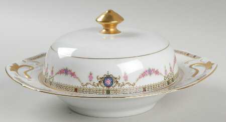 EAM3 (CREAM RIM) Round Covered Butter