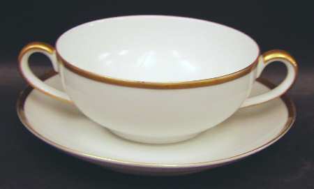 The Empire Flat Cream Soup Bowl & Saucer Set