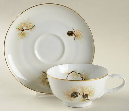 Canadian Pine Footed Cup & Saucer Set by Easterling