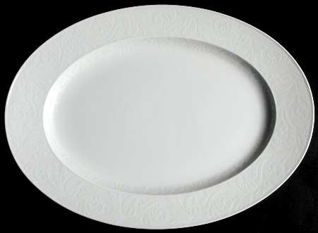 Double Damask 16" Oval Serving Platter