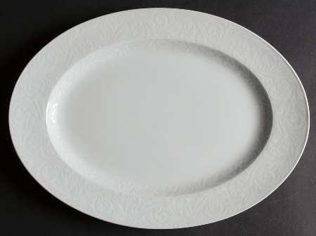 Double Damask 13" Oval Serving Platter