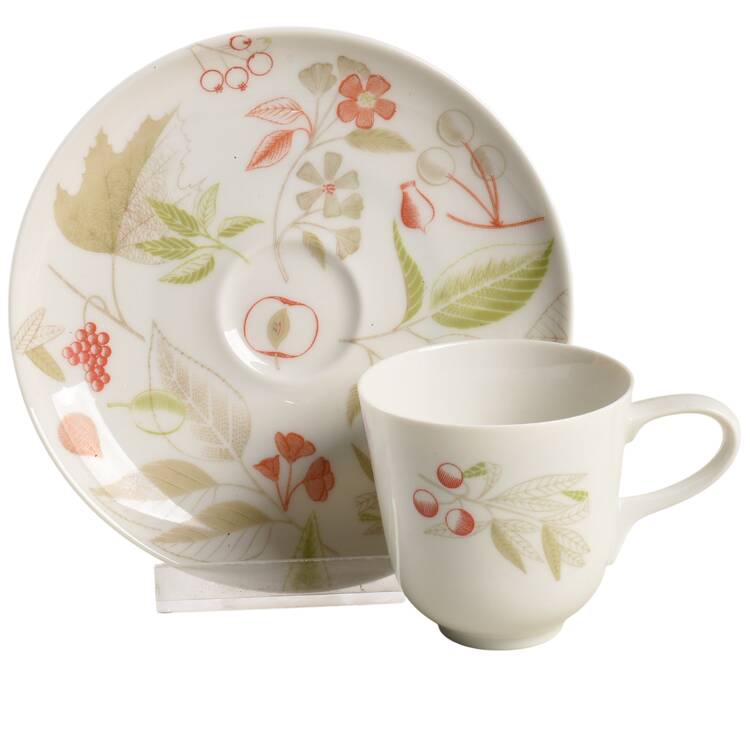 Forever Spring (Coupe) Flat Demitasse Cup & Saucer Set