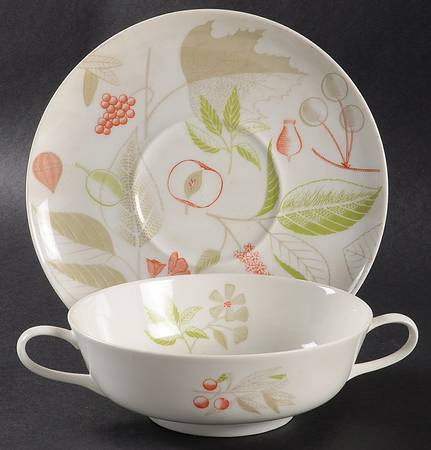 Forever Spring (Coupe) Flat Cream Soup Bowl & Saucer Set