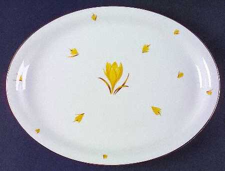 Golden Crocus 14" Oval Serving Platter