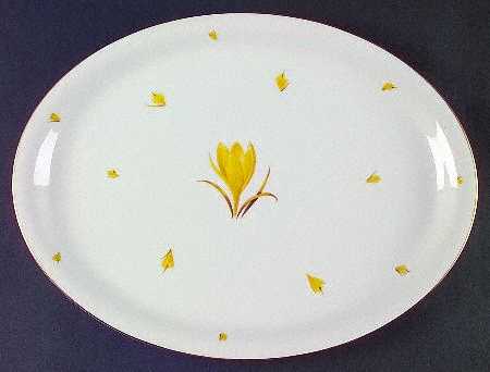 Golden Crocus 16" Oval Serving Platter