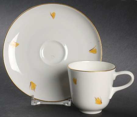 Golden Crocus Flat Demitasse Cup & Saucer Set by Easterling