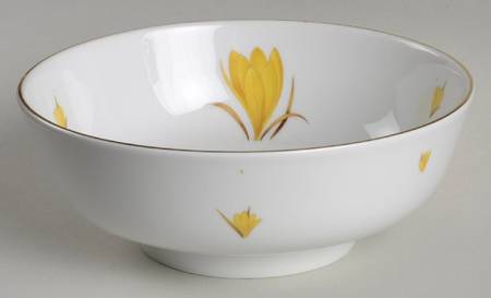 Golden Crocus 7" Round Vegetable Bowl