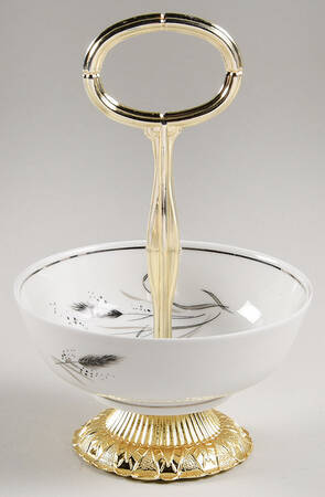 Kora 6"-7" Handled Footed Nut Dish HC