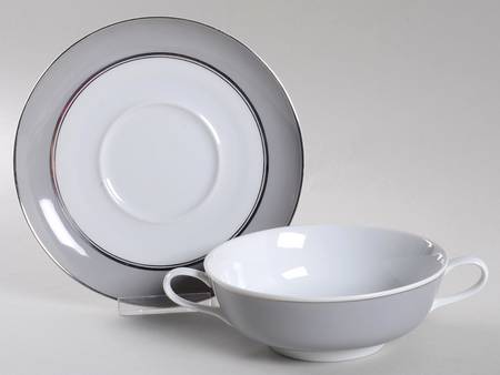 Majestic Flat Cream Soup Bowl & Saucer Set