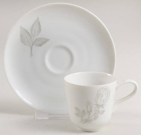 Regatta Rose Flat Demitasse Cup & Saucer Set